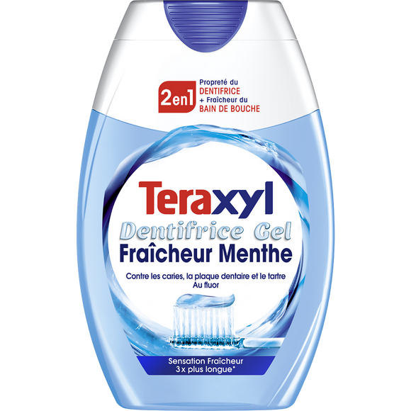 Dentifrice liquide 2 en 1 fraicheur menthe TERAXYL, tube 75ml