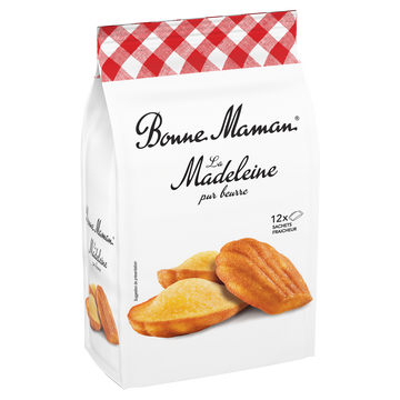 Madeleines pur beurre BONNE MAMAN - x12 sachets - Le paquet de 300g