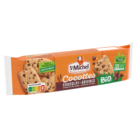 Biscuits bio Cocottes au chocolat et graines ST MICHEL, 140g