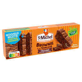 Le brownie cocottes chocolat noir ST MICHEL, paquet de 240g