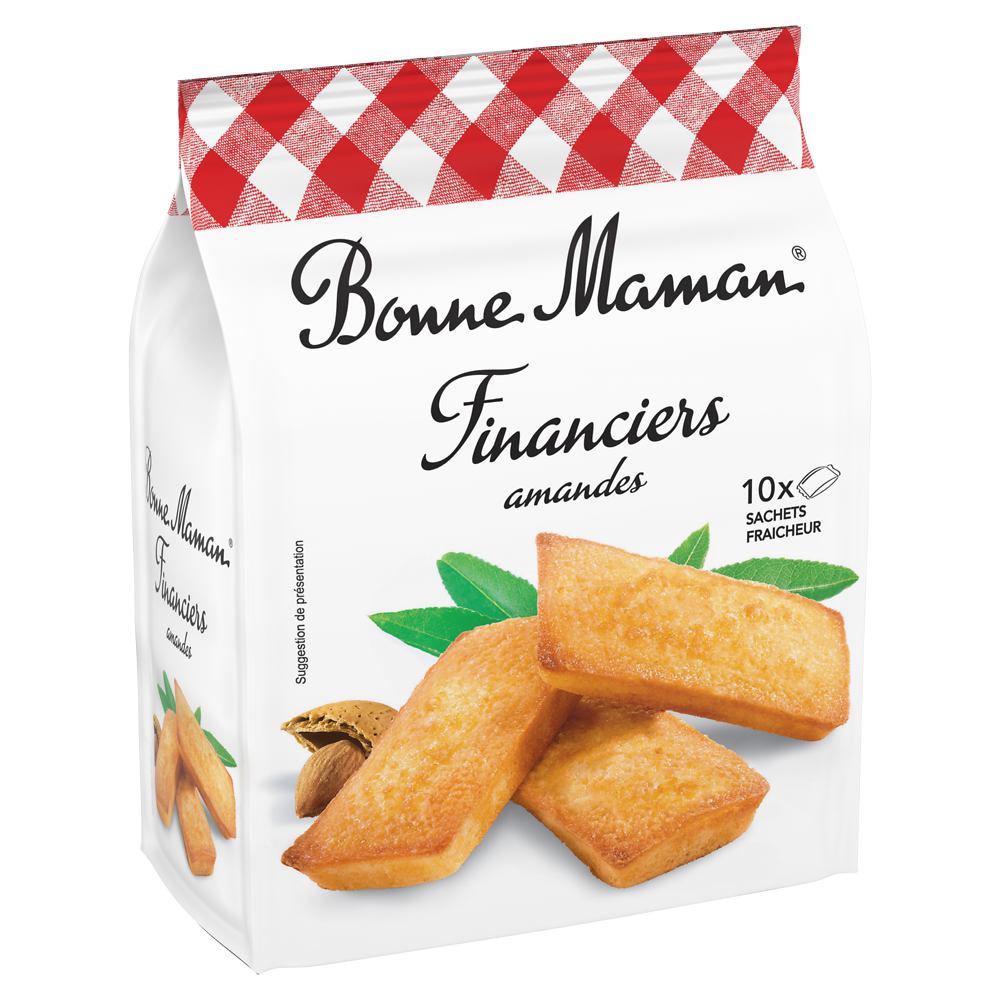 Gâteaux Financiers aux amandes BONNE MAMAN -  x10 sachets - Le paquetde 250g