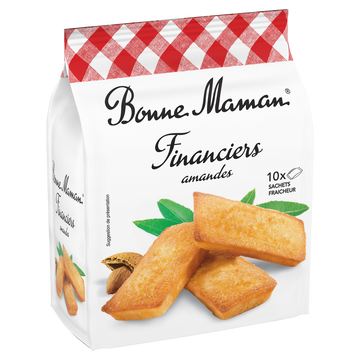 Gâteaux Financiers aux amandes BONNE MAMAN -  x10 sachets - Le paquetde 250g