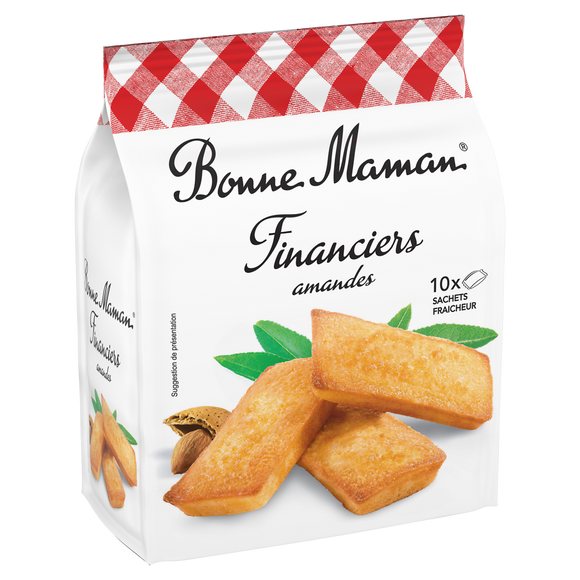 Gâteaux Financiers aux amandes BONNE MAMAN -  x10 sachets - Le paquetde 250g