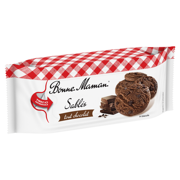 Biscuits Sablés tout chocolat BONNE MAMAN, 150g