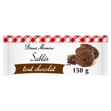 Biscuits sablés tout chocolat - BONNE MAMAN - x14 - 150g