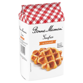 Gaufres liégeoises au sucre perlé BONNE MAMAN - x6 sachets - Le paquetde 300g