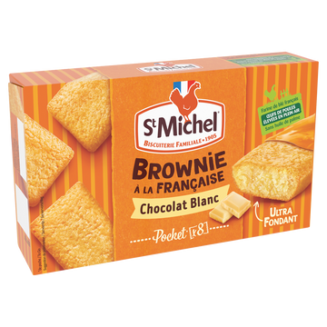 Mini brownie blanc cocottes SAINT MICHEL, 8 sachets de 240g
