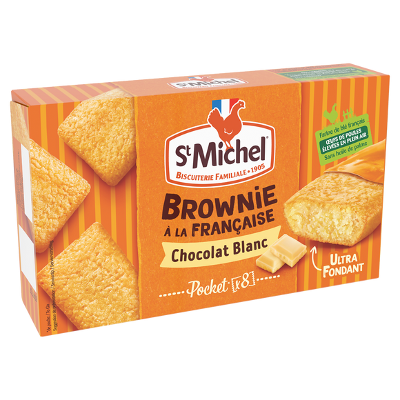 Mini brownie blanc cocottes SAINT MICHEL, 8 sachets de 240g