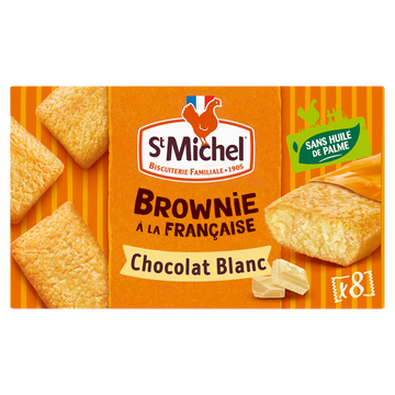 Brownies chocolat blanc - ST MICHEL - x8 - 240g