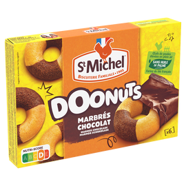Doonuts marbrés chocolat, SAINT MICHEL, paquet, 180g