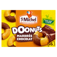 Gâteaux Donuts marbrés chocolat - ST MICHEL - x6 - 180g