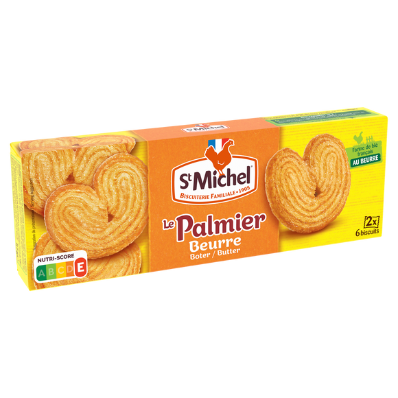 Gâteau Le palmier au beurre SAINT MICHEL, paquet de 87g