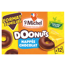 Gâteaux Donuts nappés chocolat - ST MICHEL - x12 - 360g