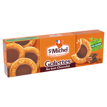 Biscuits Galettes au chocolat ST MICHEL, 121g