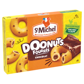 Doonuts fourrés chocolat SAINT MICHEL, paquet de 180g
