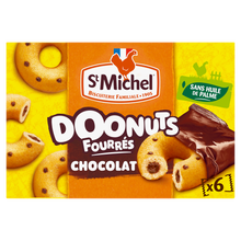 Gâteaux Donuts fourrés chocolat - ST MICHEL - x6 - 180g