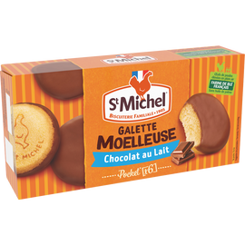 Biscuits Galettes moelleuse nappée au chocolat au lait ST MICHEL 180g