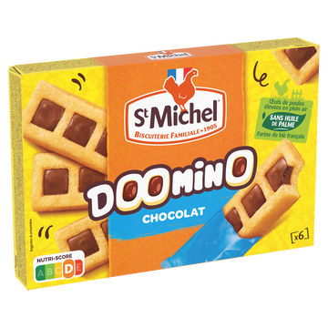 Gâteau avec nappage au chocolat en poudre doomino ST MICHEL 180g