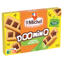 Gâteau avec nappage chocolat poudre et noisette doomino ST MICHEL 180g