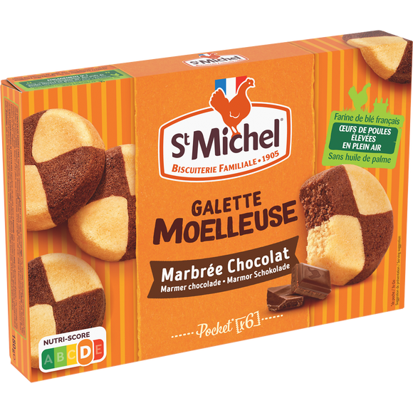Galette moelleuse marbrée au chocolat ST MICHEL 180g