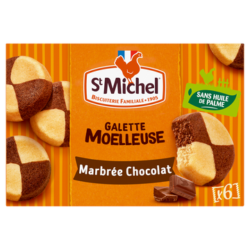 Galettes Moelleuses marbrées chocolat - ST MICHEL - x6 - 180g