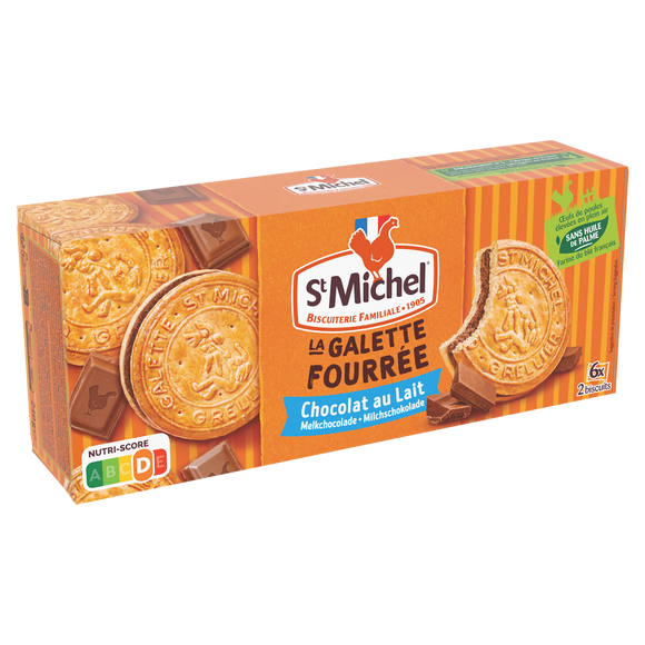 La galette fourrée chocolat au lait ST MICHEL, 240g