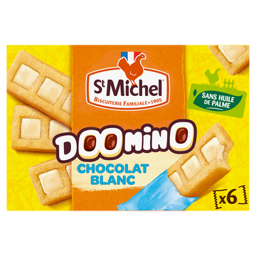 Gâteaux Doomino chocolat blanc - ST MICHEL - x6 - 180g