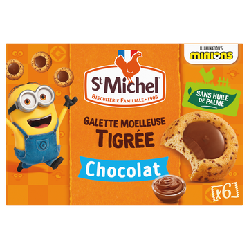 Galettes Moelleuses coeur chocolat - ST MICHEL - x6 - 180g