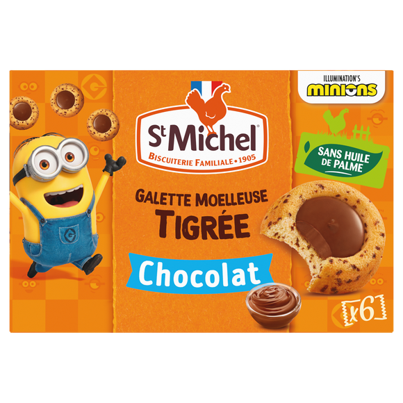 Galettes Moelleuses coeur chocolat - ST MICHEL - x6 - 180g