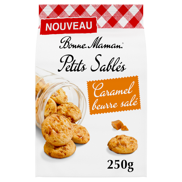 Biscuits Petits Sablés caramel beurre salé - BONNE MAMAN - x24 - 250g