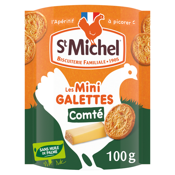 Gâteau apéritif Mini Galette comté AOP - ST MICHEL - 100g
