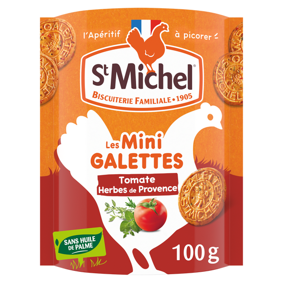 Gâteau apéritif Mini Galette tomates herbe de provence - ST MICHEL - 100g