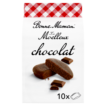 Gâteaux Moelleux chocolat - BONNE MAMAN - x10 - 300g