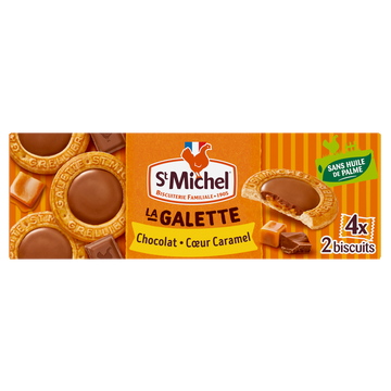 Galettes chocolat caramel - ST MICHEL - 4x2 biscuits - 98g