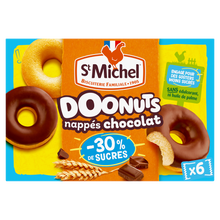 Doonuts nappés chocolat -30% de sucres ST MICHEL, x6, 150g