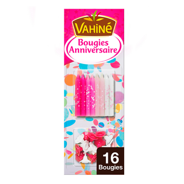 Bougies d'anniversaire multicolores VAHINE