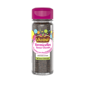 Vermicelles fantaisie chocolat VAHINE, flacon 65G