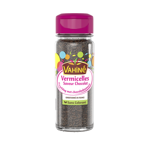 Vermicelles fantaisie chocolat VAHINE, flacon 65G