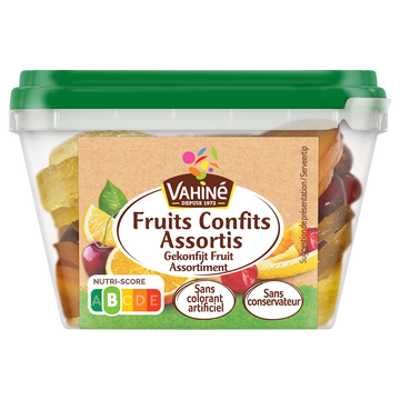 Fruits confits assortis VAHINE, boîte 150g