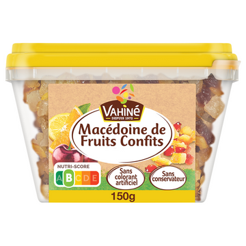 Macedoine de fruits confits VAHINE, boîte 150g