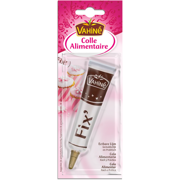 Colle alimentaire sirop de glucose déco fix VAHINE, tube de 23g
