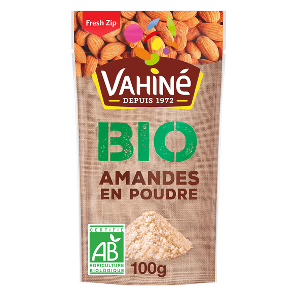 Amandes en poudre bio VAHINE, sachet de 100g