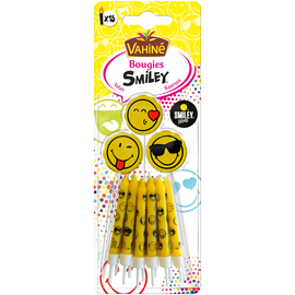 Bougies d'anniversaire smiley VAHINE