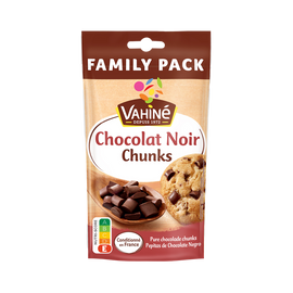 Pépites chocolat noir chunks, VAHINE, sachet 180g
