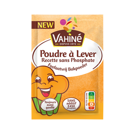 Poudre à lever recette sans phosphate, VAHINE, x6 sachets de 8g, 48g