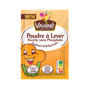 Poudre à lever recette sans phosphate, VAHINE, x6 sachets de 8g, 48g
