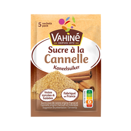 Sucre arômatisé à la cannelle VAHINE, 10 sachets, 75g