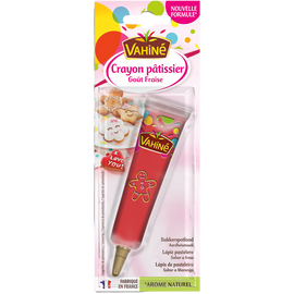 Crayon pâtissier rose fraise paillettes VAHINE paquet 25g