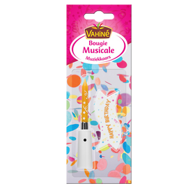 Bougie d'anniversaire musicale VAHINE