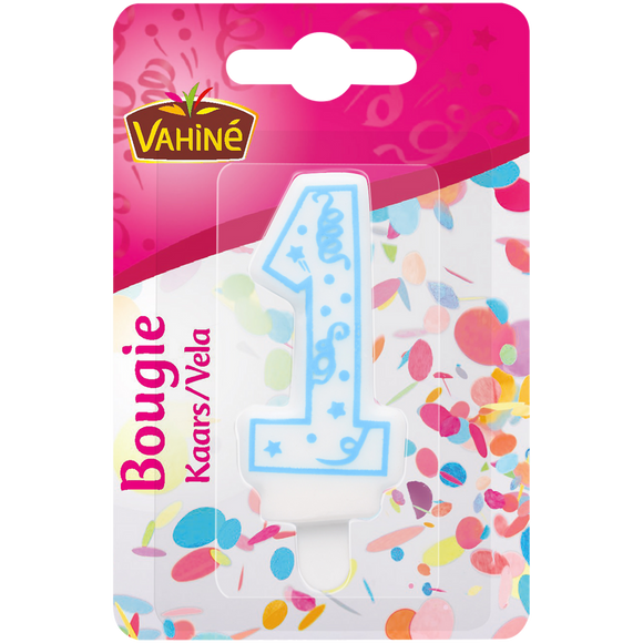 Bougies d'anniversaire chiffre n°1 VAHINE